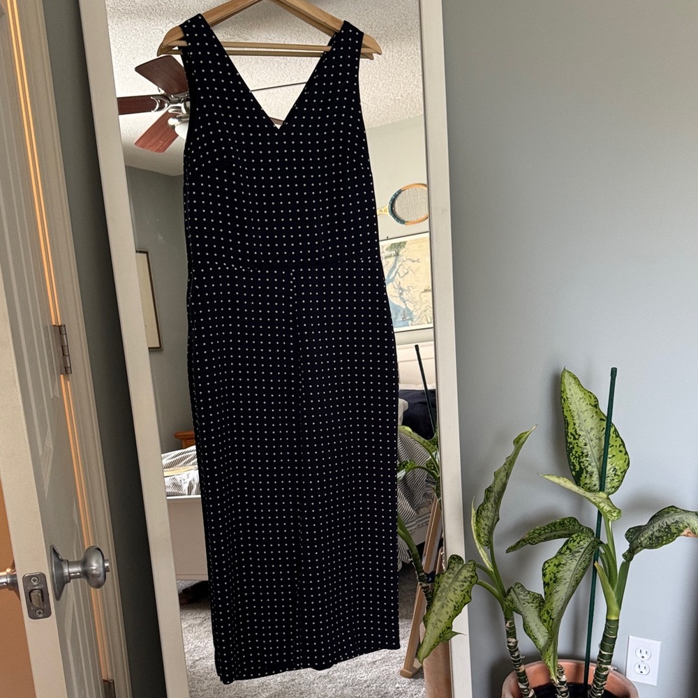Banana Republic Black and White Polka Dot Jumpsuit